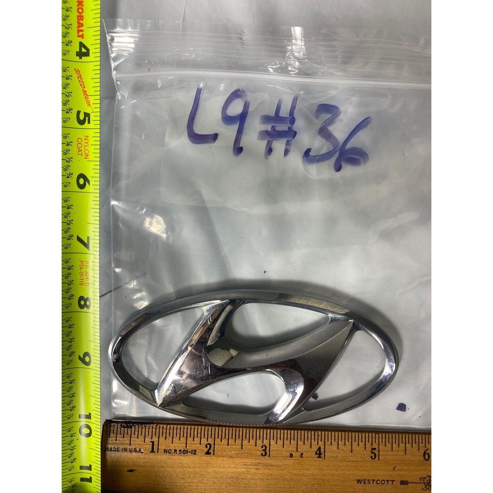 Hyundai Chrome Silver Logo Emblem Front Rear Trunk Grill Badge Replacement 6in